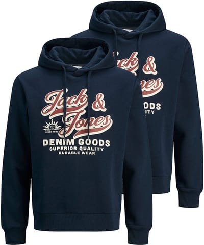 Jack & Jones Heren hoddie 2 pack Logo