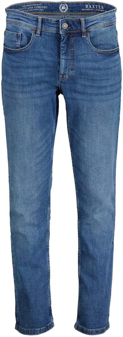 LERROS Baxter Relaxed Fit Jeans – Comfortabele stretch 5-pocket denim , Maat: W32_L34 , Kleur: SPACE BLUE MELANGE , 99% katoen, 1% elastaan