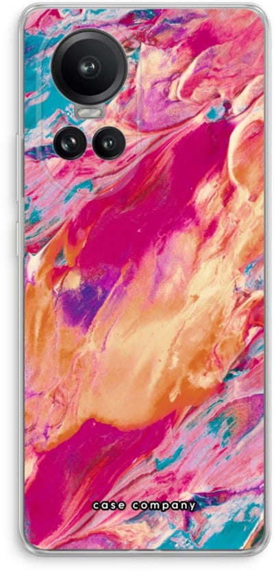 Case Company® - Hoesje geschikt voor Oppo Reno 10 Pro hoesje - Pastel Echoes - Soft Cover Telefoonhoesje - Bescherming aan alle Kanten en Schermrand