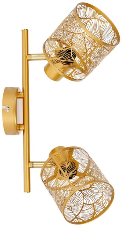 Ostaria Wandlamp Calathea - goud - metaal - bewerkt - E27 - interieur decoratie - binnen