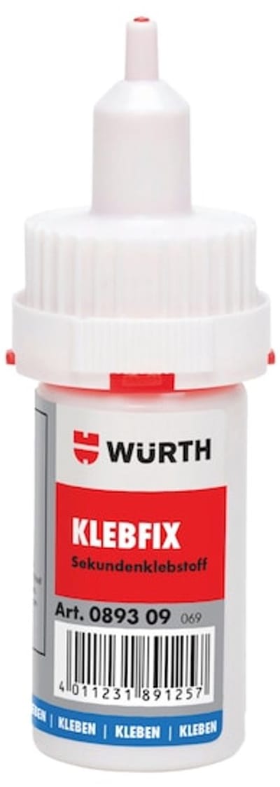 Wurth - Cyanoacrylaat-constructielijm, klebfix - klebfix secondenlijm inhoud 19 ml
