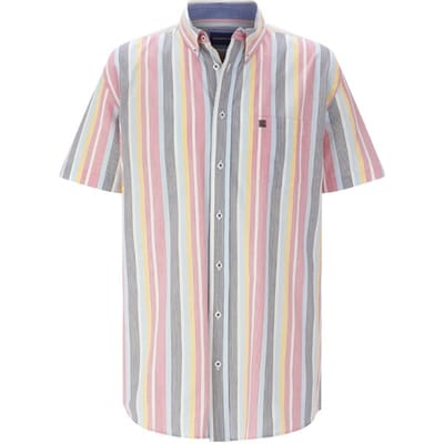 Babista herren Overhemd Met Korte Mouwen - 39/40 - rood - Plus Size