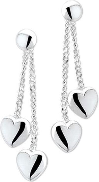 TFT Oorhangers Hart Zilver Gerhodineerd Glanzend 5 mm x 5 mm
