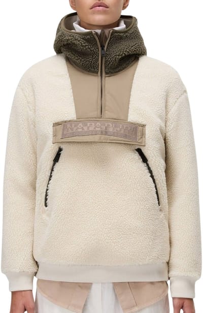 Napapijri Seline Half-Zip Hooded Fleece Sweater Dames - Maat M