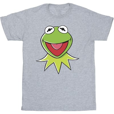Disney Heren Muppets Kermit Hoofd T-Shirt (Sportgrijs)