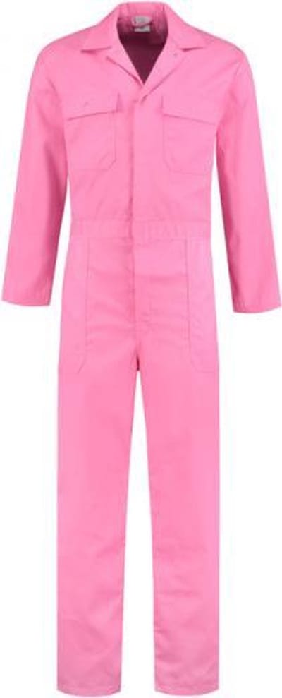 Overall polyester/katoen roze maat 68