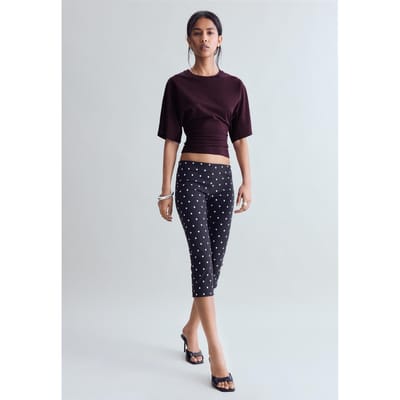 Stradivarius B08 T-shirt met korte mouw  Donkerpurper XS