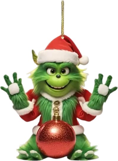 Bovista Kerstballen - Kerstversiering - Acryl - Grinch - Feestelijke Decoratie