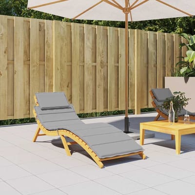 vidaXL - Ligbedkussen - 186x58x4 - cm - oxford - stof - grijs