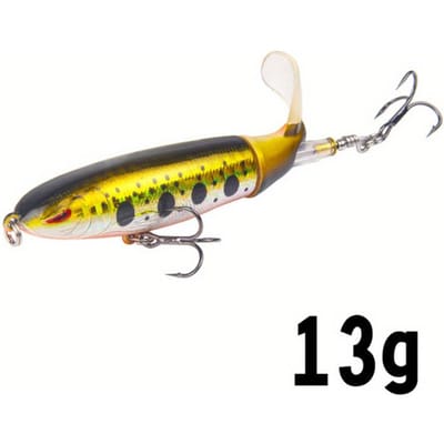 Leurre de pêche de surface Whopper Popper Appât artificiel Plopper dur Queue rotative souple Matériel de pêche Appât de pêche