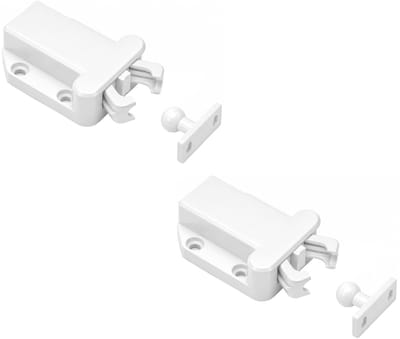 2 stuks Push-Open-sluitingen, wit