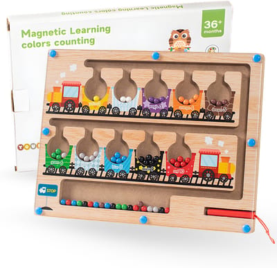 Youly® Magnetisch Doolhof Houten Speelgoed – Educatief Montessori Speelgoed voor Kinderen vanaf 3 jaar - Trein Editie