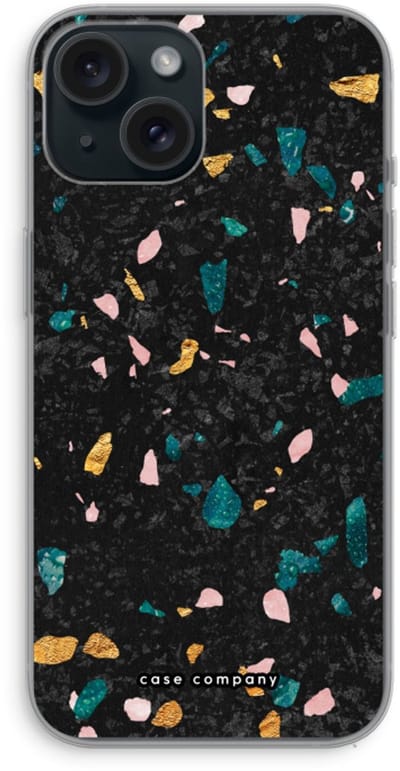 Case Company® - Hoesje geschikt voor iPhone 15 hoesje - Terrazzo N°10 - Soft Cover Telefoonhoesje - Bescherming aan alle Kanten en Schermrand