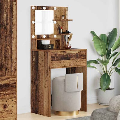 vidaXL - Slaapkamer - Toilet - Tafels - Oud - hout - 60 - x - 39,5 - x - 135 - cm
