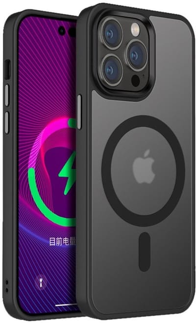 Mobiq Telefoonhoesje geschikt voor iPhone 15 Pro Max - Geschikt voor Magsafe - Magnetisch opladen
