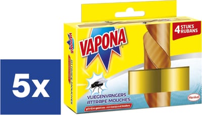 Vapona Vliegenvangers Natural - 5 x 4 (20 stuks)