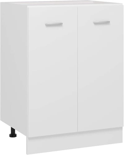 Keuken Onderkast - Keukenmeubel Opberger - Keuken Organiseren - Twee Deuren Twee Planken - 60x46x815 cm - Wit