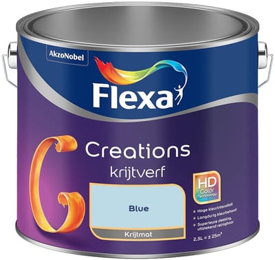 Flexa - Creations Muurverf Krijt - Blue - Mengverf - 2,5 L