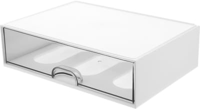carmdering - Opbergbox - Bureau-opbergbox - Lade-organizer - PS/HIPS, stapelbaar, antislip, meerdere vakken, stevige handgrepen - Voor pennen, scharen & notities - Ruimtebesparend design
