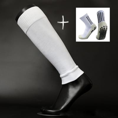 Knaak Voetloze Sokken + Gripsokken Set - Footless - Antislip - Wit