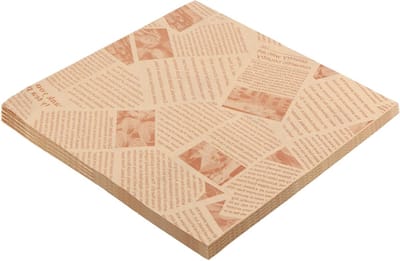200 Vellen Voedselverpakkingspapier, 25 x 25 cm Vetvrij Papier voor Voedselmanden, Ideaal voor Burgers, Sandwiches en Friet