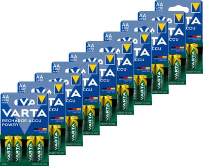 Varta oplaabdbare AA batterijen NiHM - 2600mah ready2use - 40 stuks