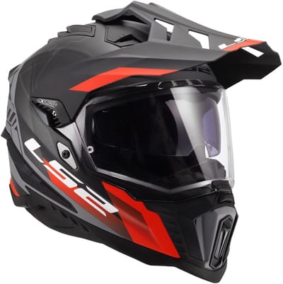 LS2 Helm Explorer Hexa MX701 zwart / rood / grijs maat 3XL