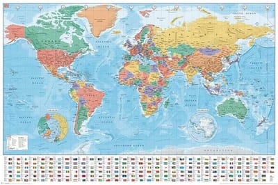 Modern World Map 2020 - Maxi Poster 61 x 91,5cm