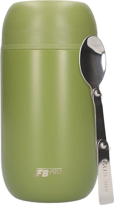 FB Pro Thermos Lunchbox - Voedselcontainer, Thermoskan, Food jar, Food container voor noodles, soep, havermout, ijs, babyvoeding en meer! - Yoghurt beker to go - Thermosbeker voor het meenemen van warm of koud eten - Legergroen - 710ml
