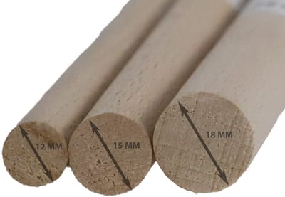 De Boon Zitstok Hout 1 Meter 18MM