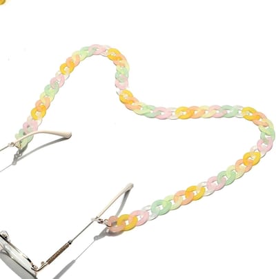 Bril Ketting - Brillenhouder - Veilig Dragen - Lichtgewicht Acryl - 70 cm - Kleurrijk