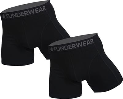 Funderwear - Heren Boxershorts 2-pack - Strak Model - Zwart - Maat 4XL