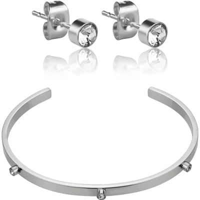 Rvs armband en oorbellen Marc Lauder Bomba