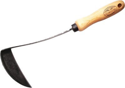 Japanse Handschoffel - Wieden Tuin - Onkruid Verwijderen - Boriumstaal Kop - 30 cm - Houtkleur