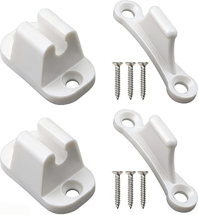 2 Stuks Caravan Deurhouder Set - T-vormige Deurstopper voor Motorhomes met 35mm en 48mm Bevestiging - Ideaal voor Camping en Buitenactiviteiten