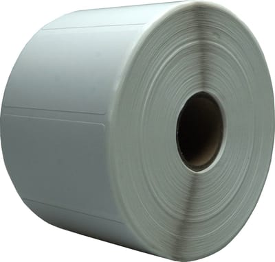 DULA Compatible Zebra Labels 57x32mm - polypropyleen -1500 etiketten per rol - kern 25mm - Wit - Permanent - 1 rol
