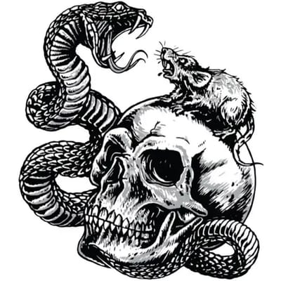 Motorfiets stickers Lethal Threat Serpent Rat