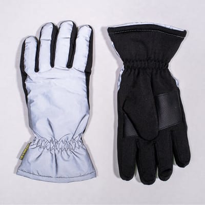 Footsie - Reflecterende handschoenen voor mannen - Warme winterhandschoenen - Grijs-Zwart - Onesize