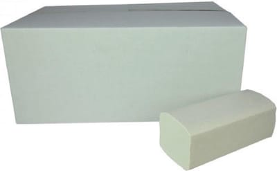 Papieren handdoek 100 % cellulose, V-vouw, 2-laags, 200 vel, pak van 16 stuks