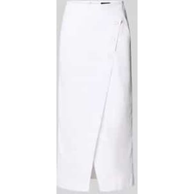 straight fit midirok in denimlook