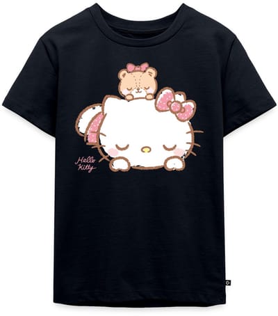 Hello Kitty Met Teddy Op Haar Rug Premium T Shirt Kinderen