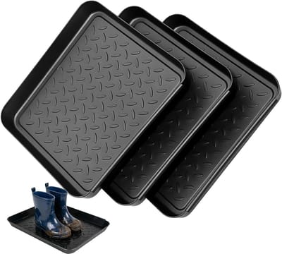 Afdruipbakjes Schoenen - Schoenmat - Huishouden Netjes - Waterdicht Ontwerp - 3 stuks 35cm - Zwart