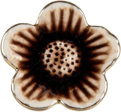 Clayre & Eef Deurknop Bloem Ø 5x3 cm Beige Keramiek