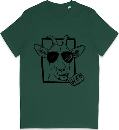T Shirt Grappige Geit - Heren en Dames T Shirt - Groen - S