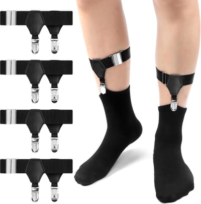 Verstelbare Sokkenhouders met Clips voor Mannen - Anti-Slip Kousenbanden