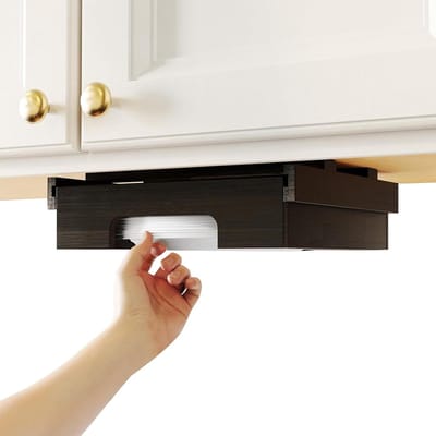 Bordendispenser Kast - Opbergrek Borden - Keuken Organiseren - Ruim Interieur - 7.9 x 32.4 x 7.9 cm - Zwart