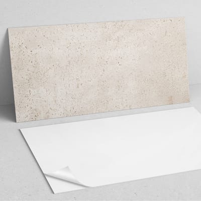 Coloray Wandpanelen Zelfklevend - Steenachtige textuur PVC Wandpaneel - 100 cm x 50 cm - Romig Wandbekleding Zelfklevend - 1 stuk - Texturen Wandpanelen Zelfklevend - Wandpanelen Keuken - Wandpaneel Badkamer