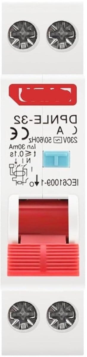 Aardlekautomaat - Stroomonderbreker - Veiligheid Installaties - Lekbeveiliging - 18 mm - Grijs