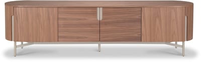 Icon Living - TV Dressoir Sarah 009 Soft-Close 220x50x60 Walnoot Poot Creme