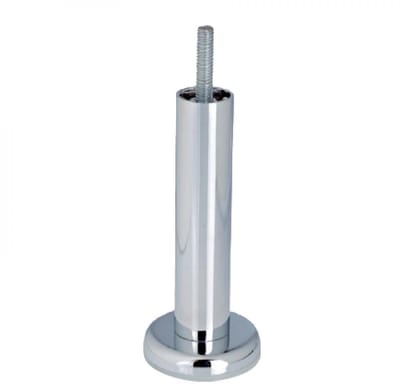Stalen meubelpoot chroom rond ø 2,5 cm en hoogte 10 cm (M8) - Set van 4 stuks